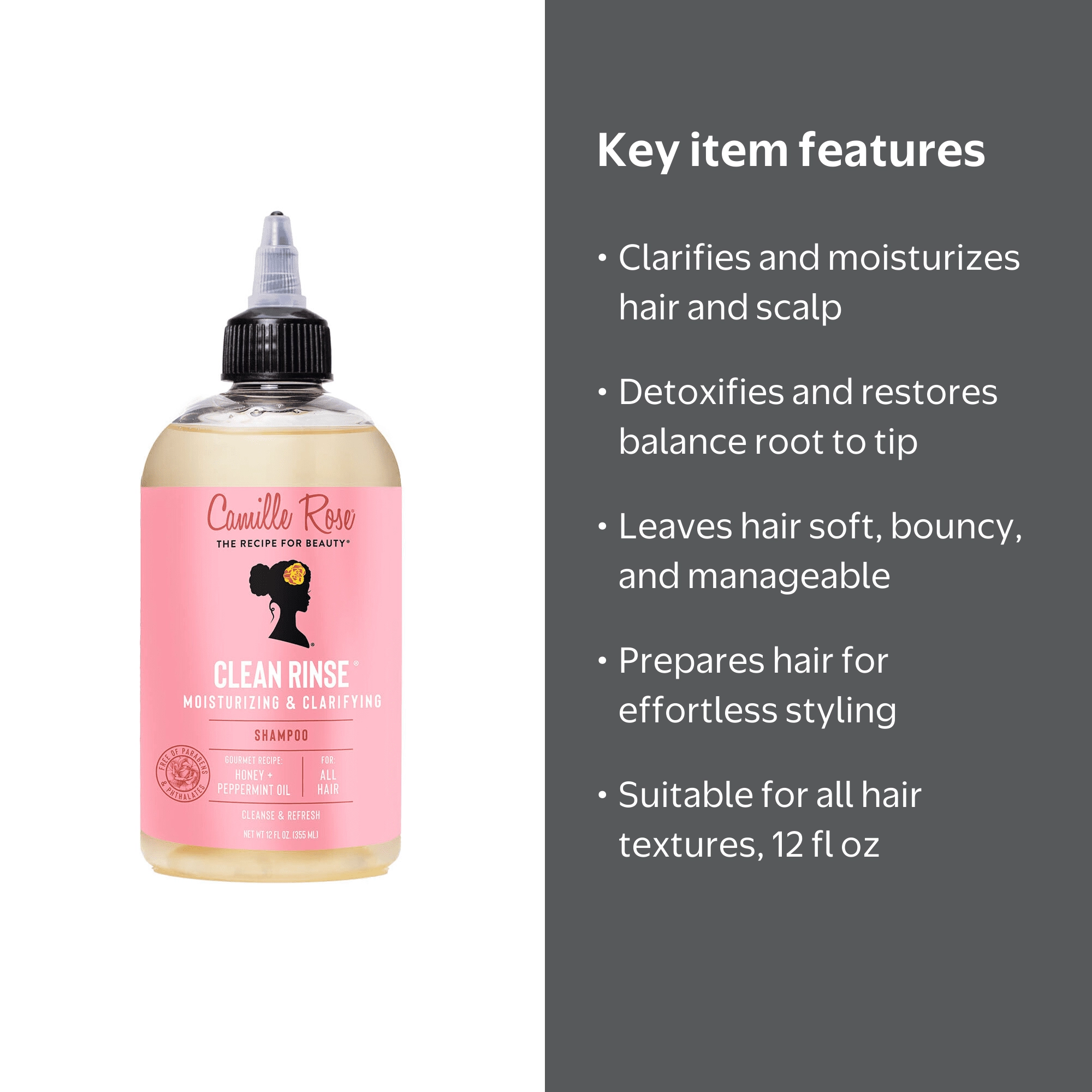 Camille Rose Clean Rinse Clarifying Shampoo 12 floz - Walmart.com