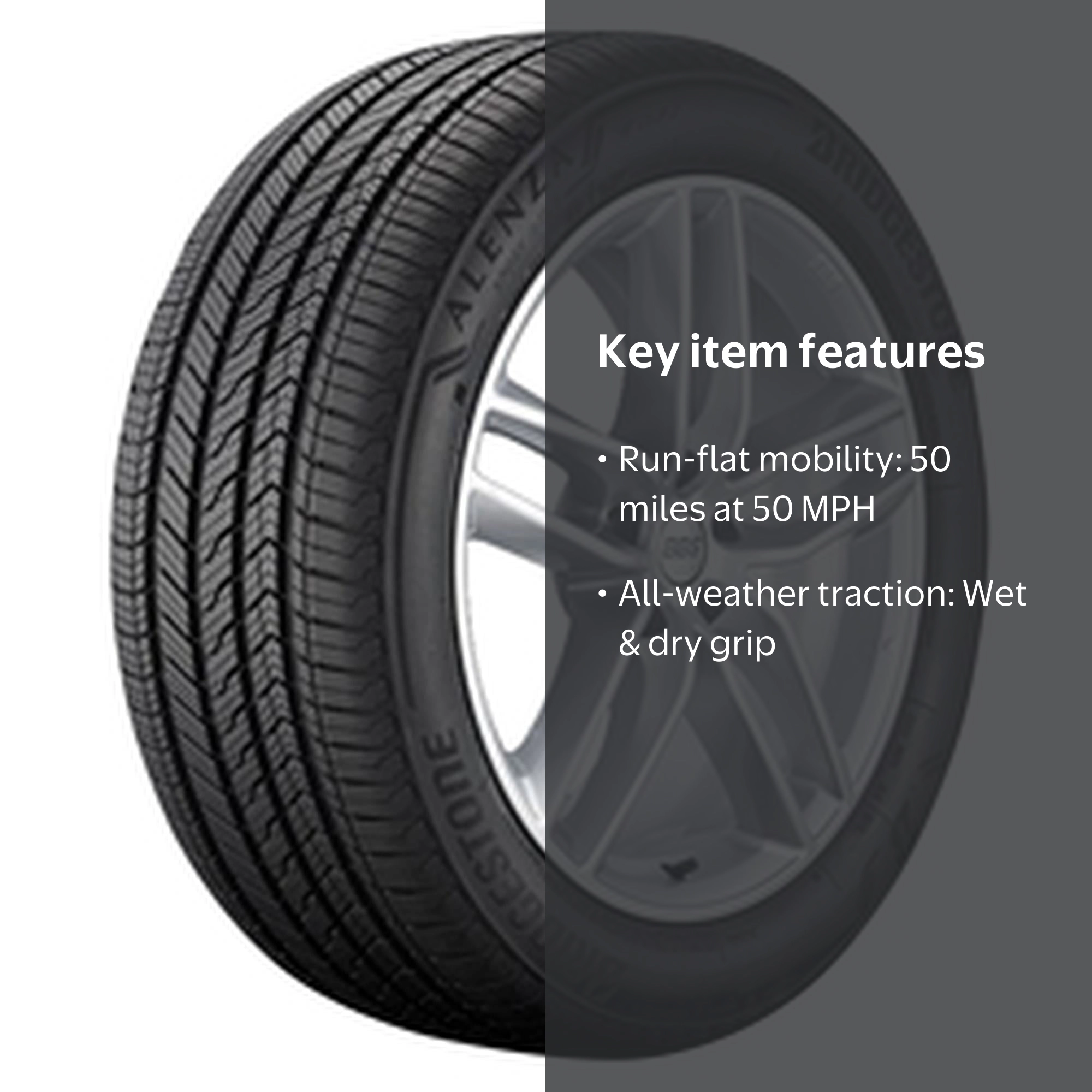 Bridgestone, Passenger Tire, All Season, 285/45R21, RFT, XL