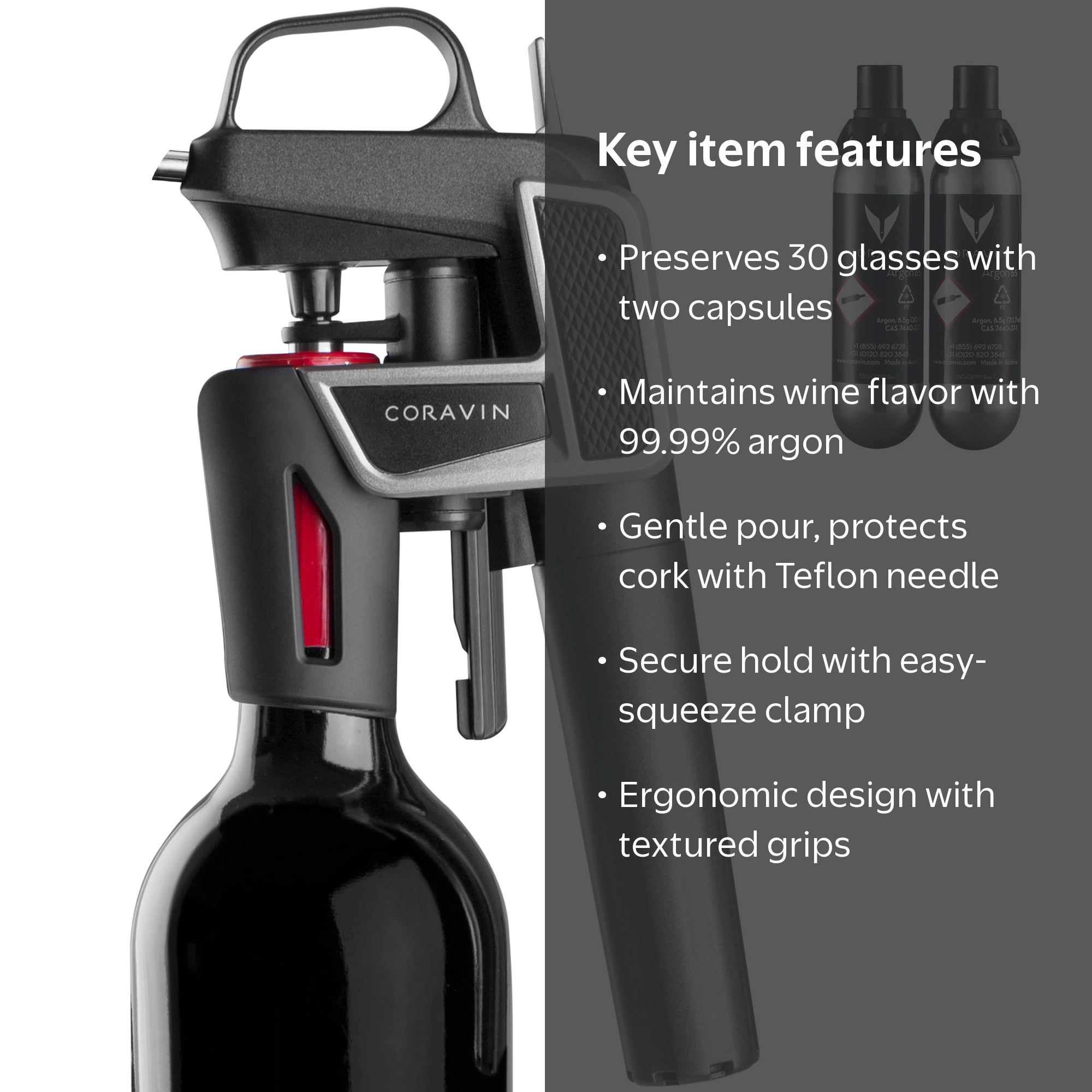 Coravin Model Two Premium Wine Pourer & Preserver System with 2
