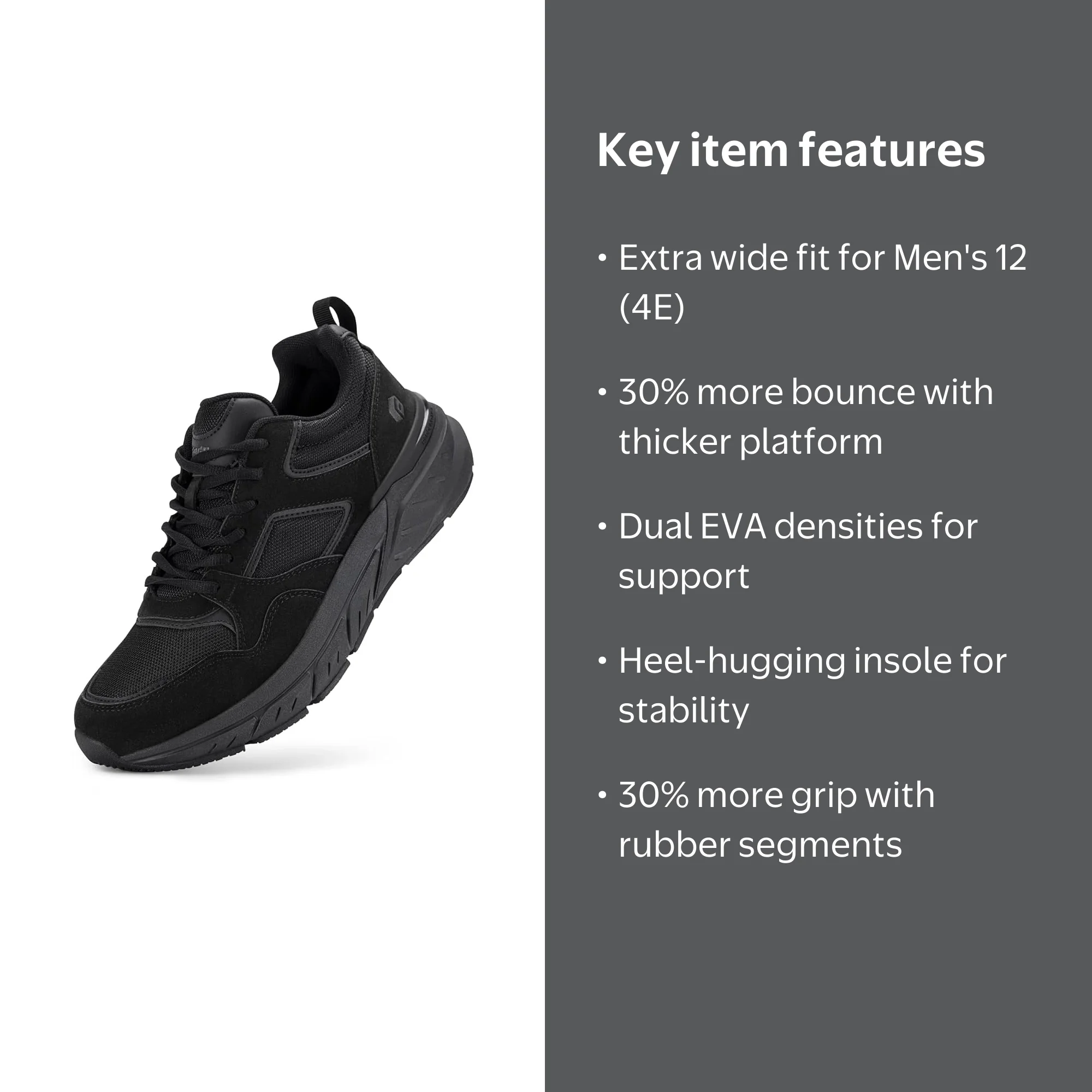 FitVille Extra Wide Walking Shoes for Men Sneakers with Arch