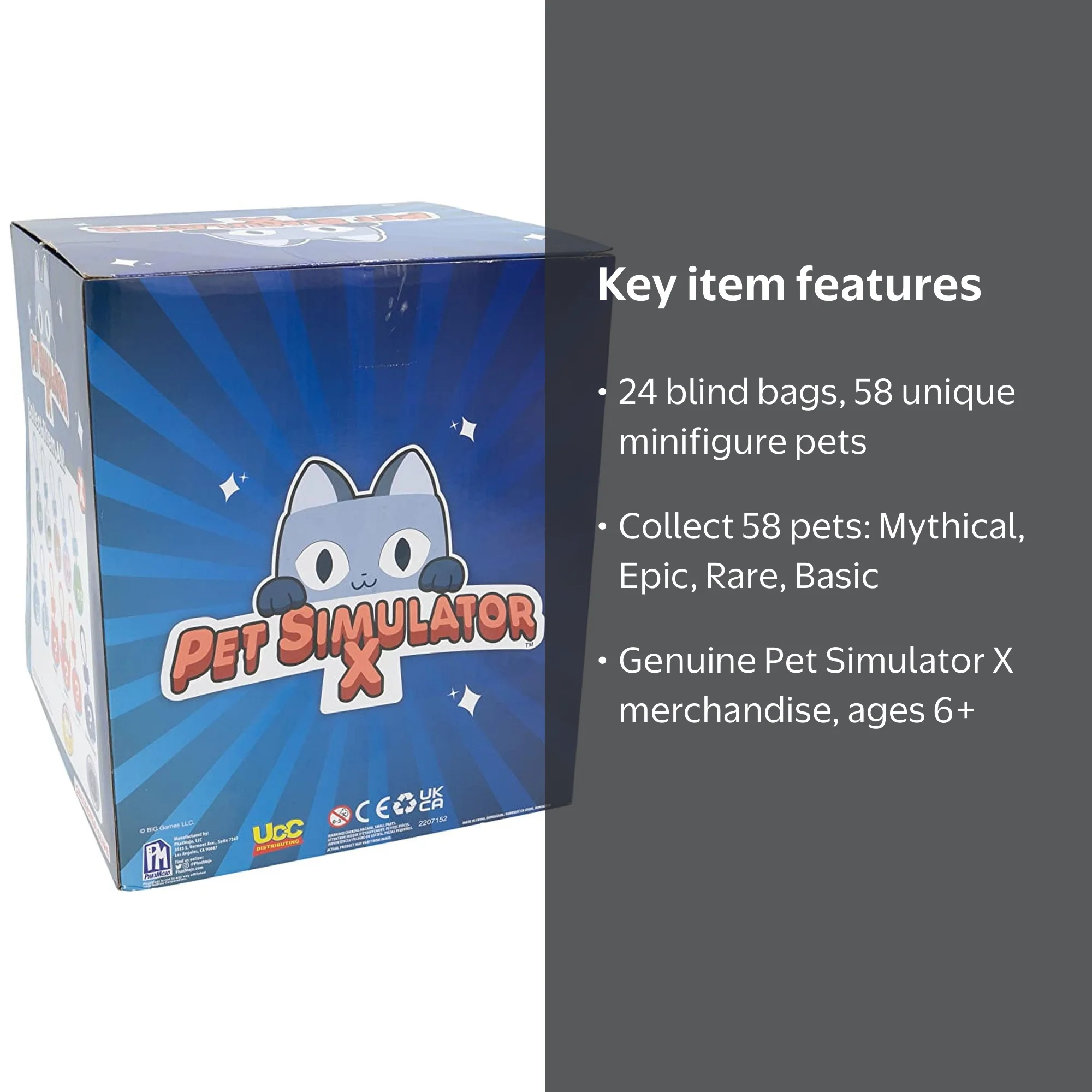 PET Simulator X-Mystery Pet Minifigure Toys with Collector Clip