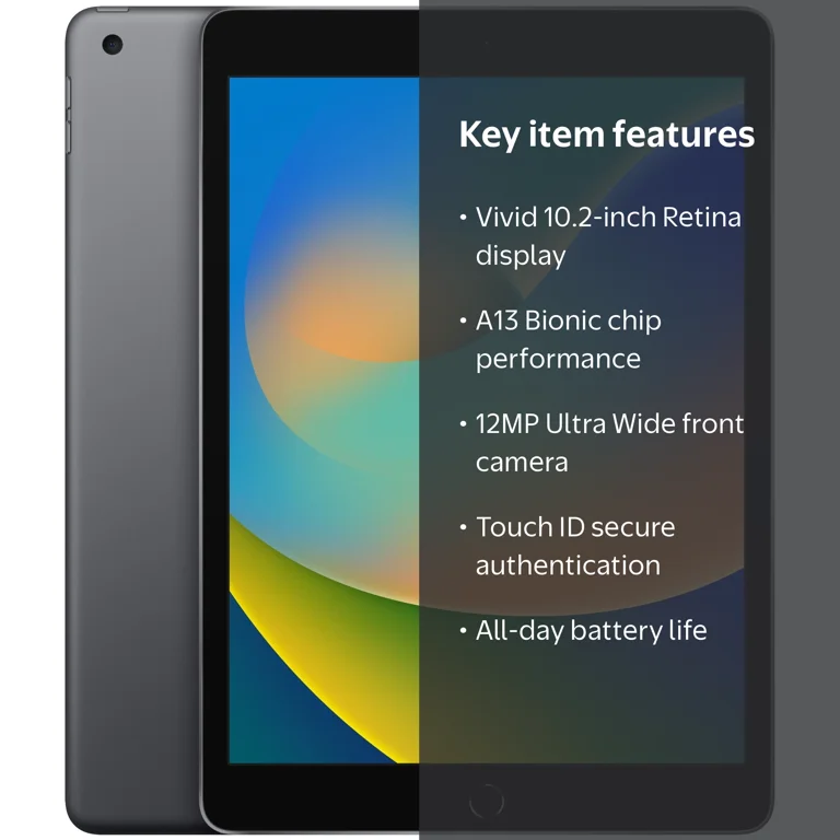 Apple, 10.2-inch iPad Wi-Fi 256GB, Space Gray, 9th Generation