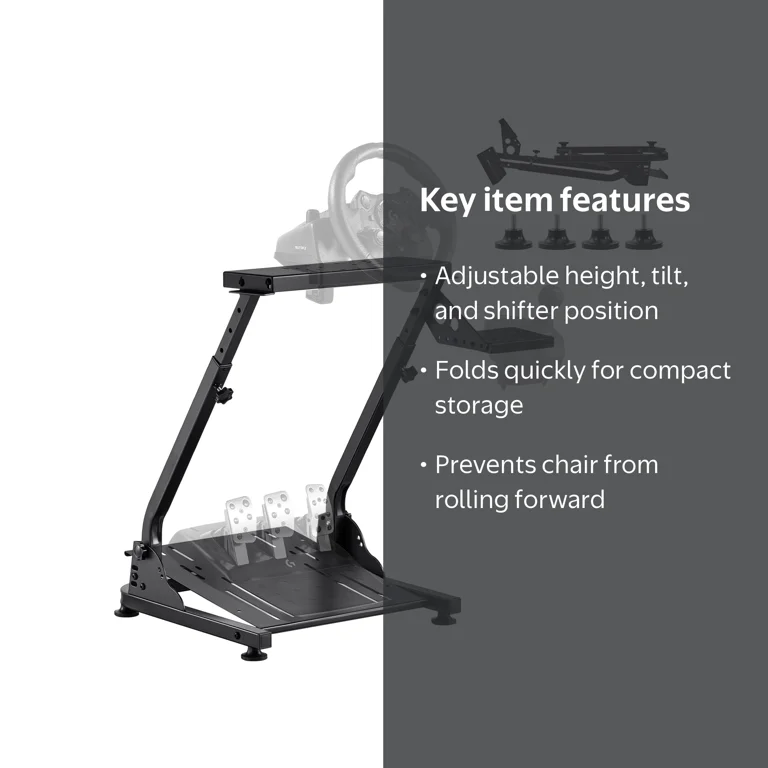 KFFKFF Adjustable & Foldable Racing Wheel Stand, Compatible with