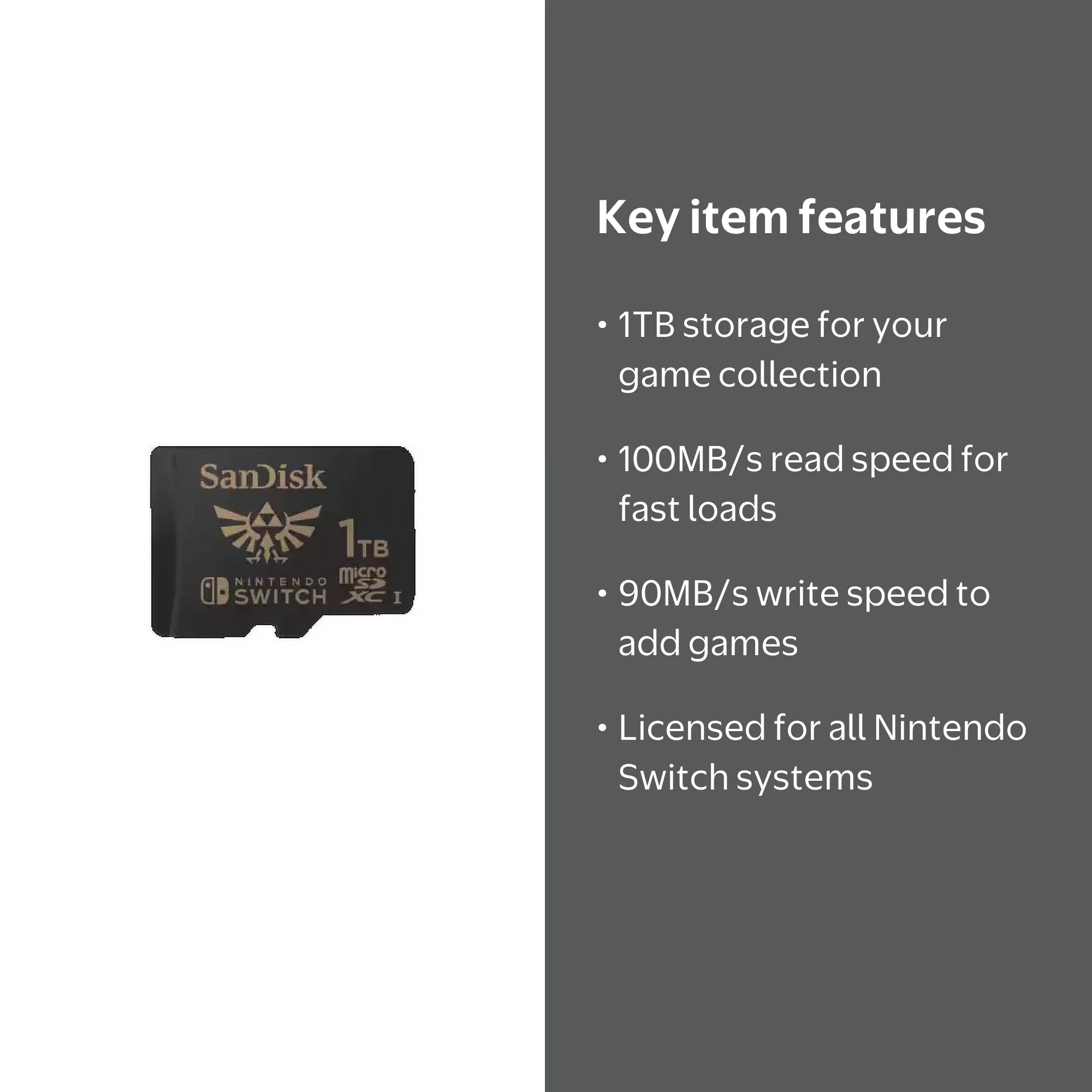 SanDisk 1TB microSDXC Memory Card, Nintendo Switch Compatible