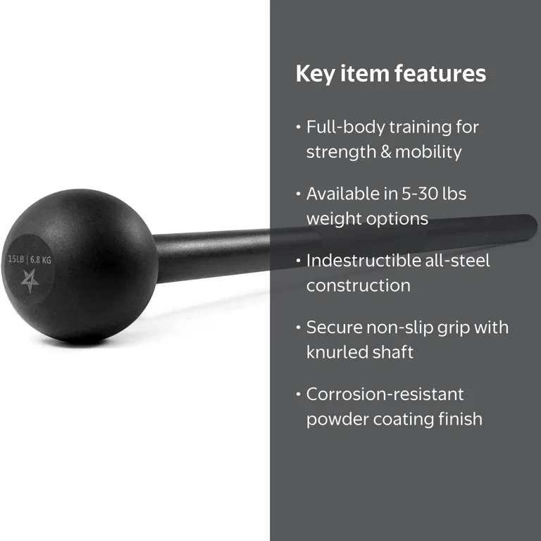 Yes4All 15lb Steel Mace Bell, Single - Walmart.com