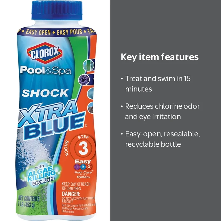 Clorox Pool&Spa Shock Xtra Blue 6 Pack, 6 lbs - Swimming Pool Spa