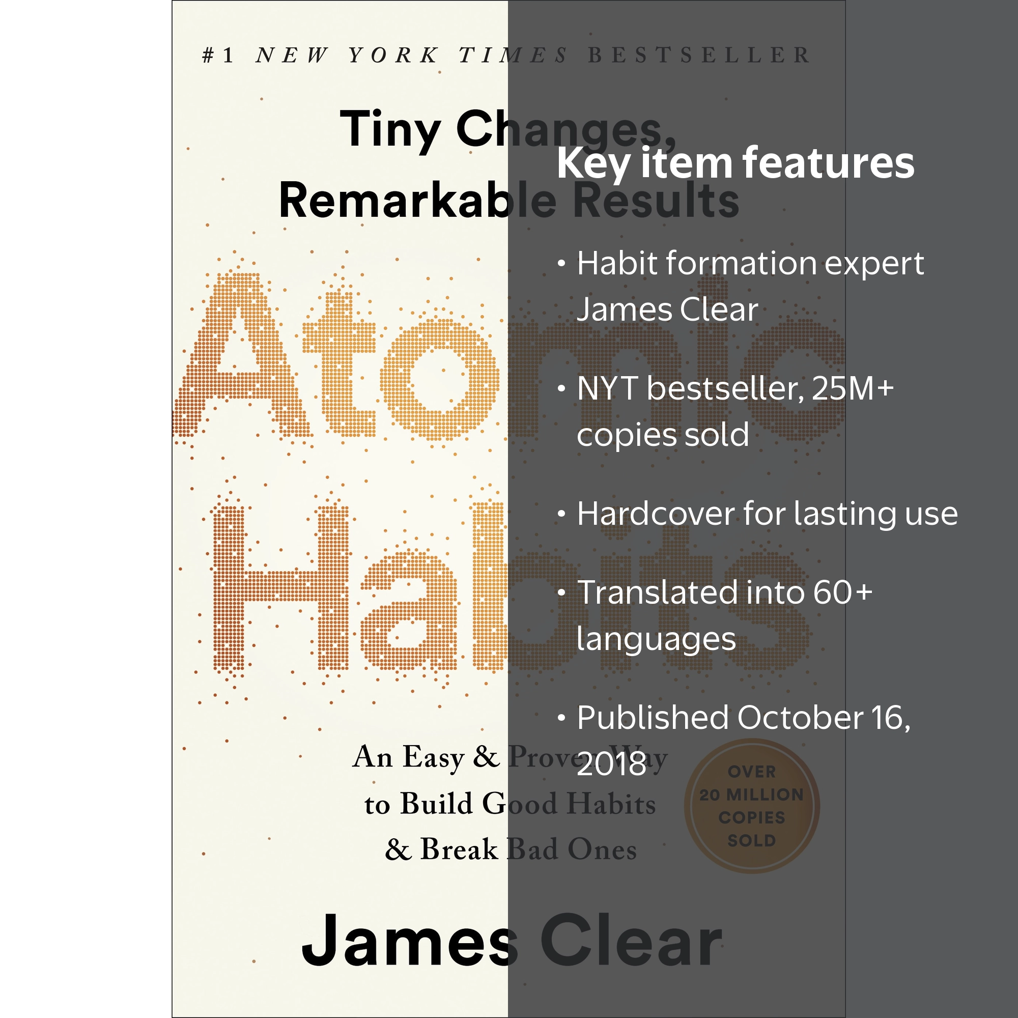 新品未開封Atomic Habits by James Clear 10冊 James Clear, Book, Atomic Habits, System for Behavior Change