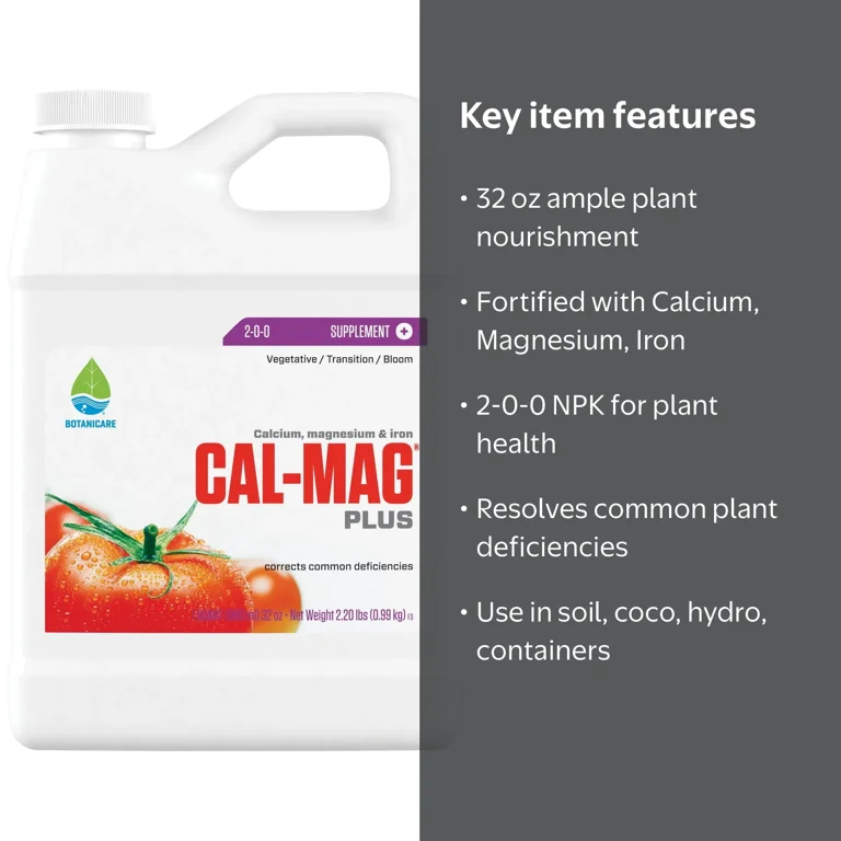 Botanicare, Cal-Mag Plus, 32 oz, Calcium Magnesium Iron Supplement