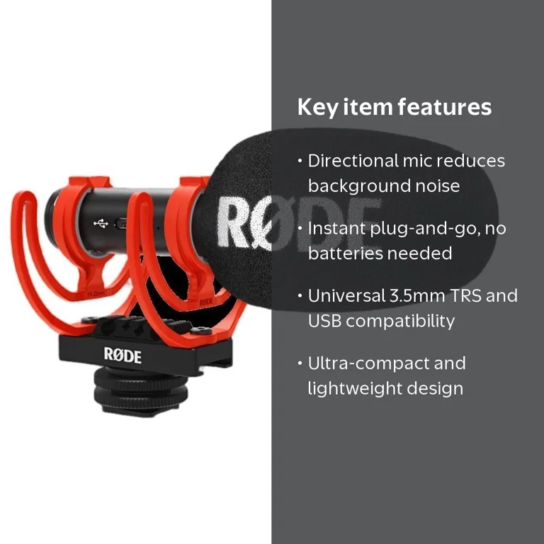 Rode VideoMic GO II-H Ultra-Compact On-Camera Shotgun Microphone Rode VideoMic GO II-H Ultra-Compact On-Camera Shotgun Microphone