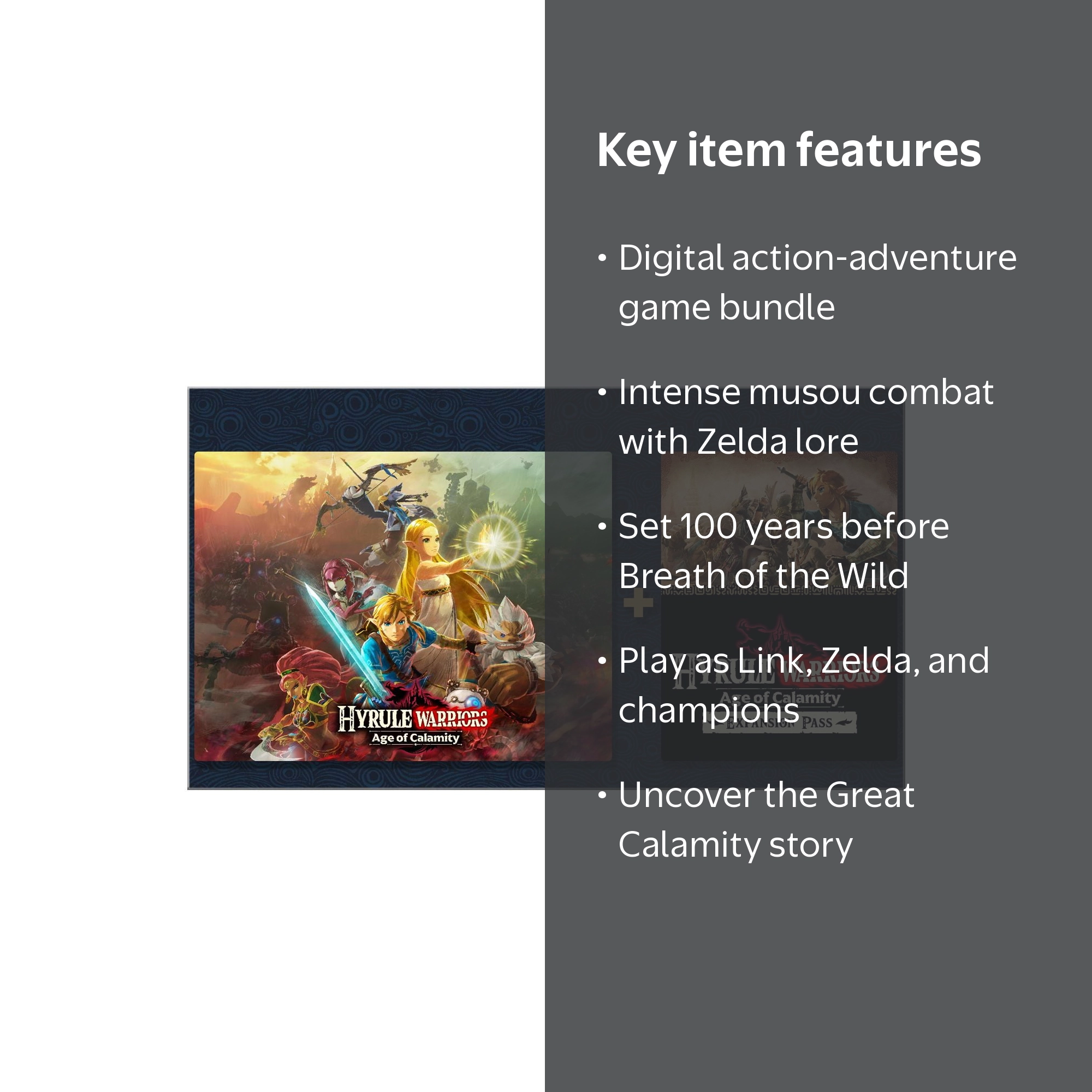 Nintendo Hyrule Warriors: Age of Calamity and Hyrule Warriors: Age