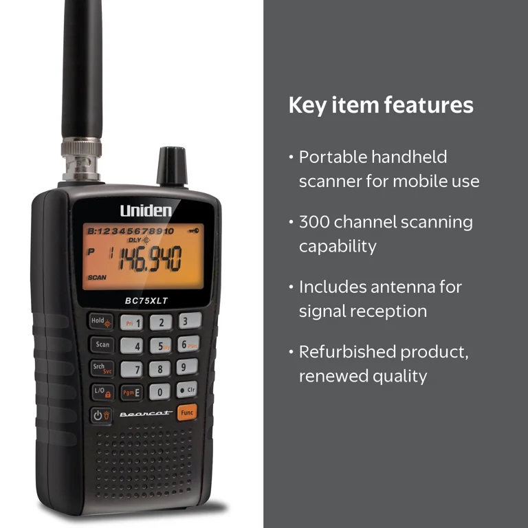 Uniden Bearcat 300-Channel Handheld NASCAR Weather Scanner with
