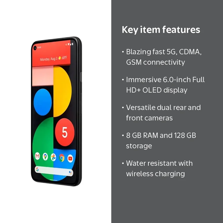 Google Pixel 5 - 5G smartphone - dual-SIM - RAM 8 GB / Internal
