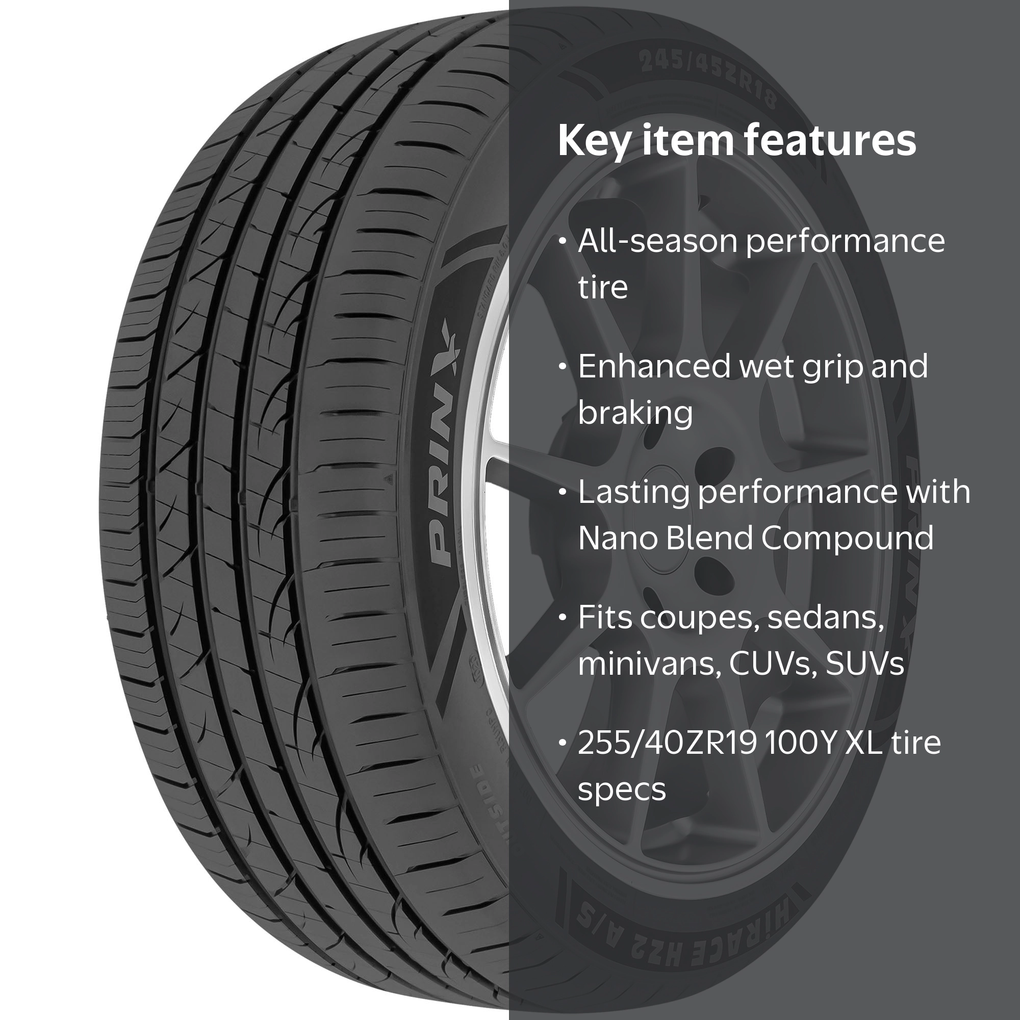 PRINX HIRACE HZ2 AS 255/40ZR19 XL All Season Performance Tires for