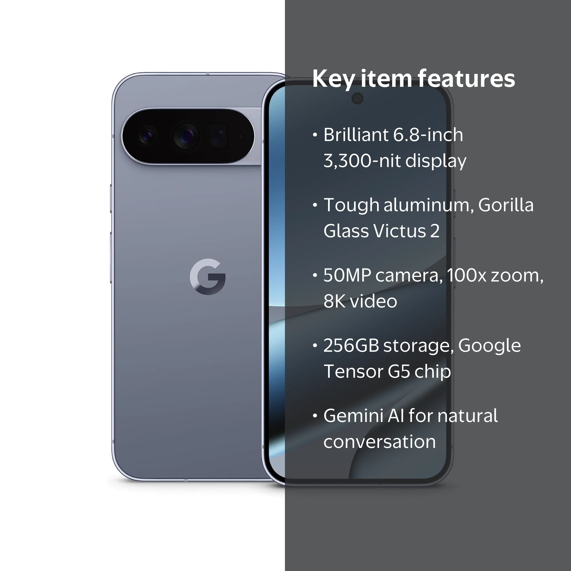 Google Pixel 10 Pro XL Factory Unlocked 256GB - Moonstone
