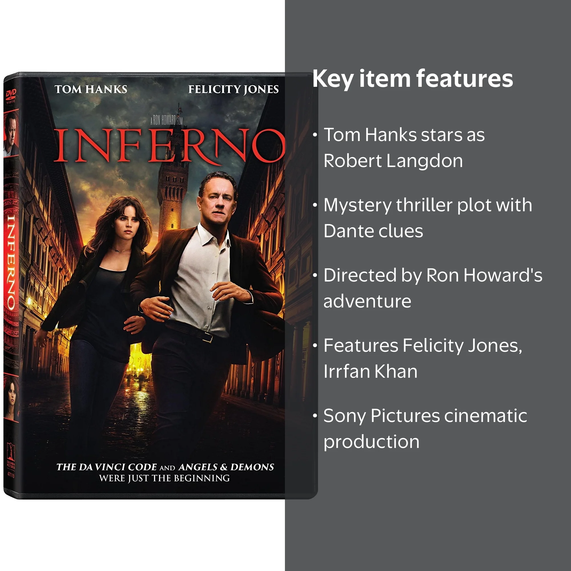 Sony Pictures Entertainment, DVD, Inferno, Dan Brown thriller