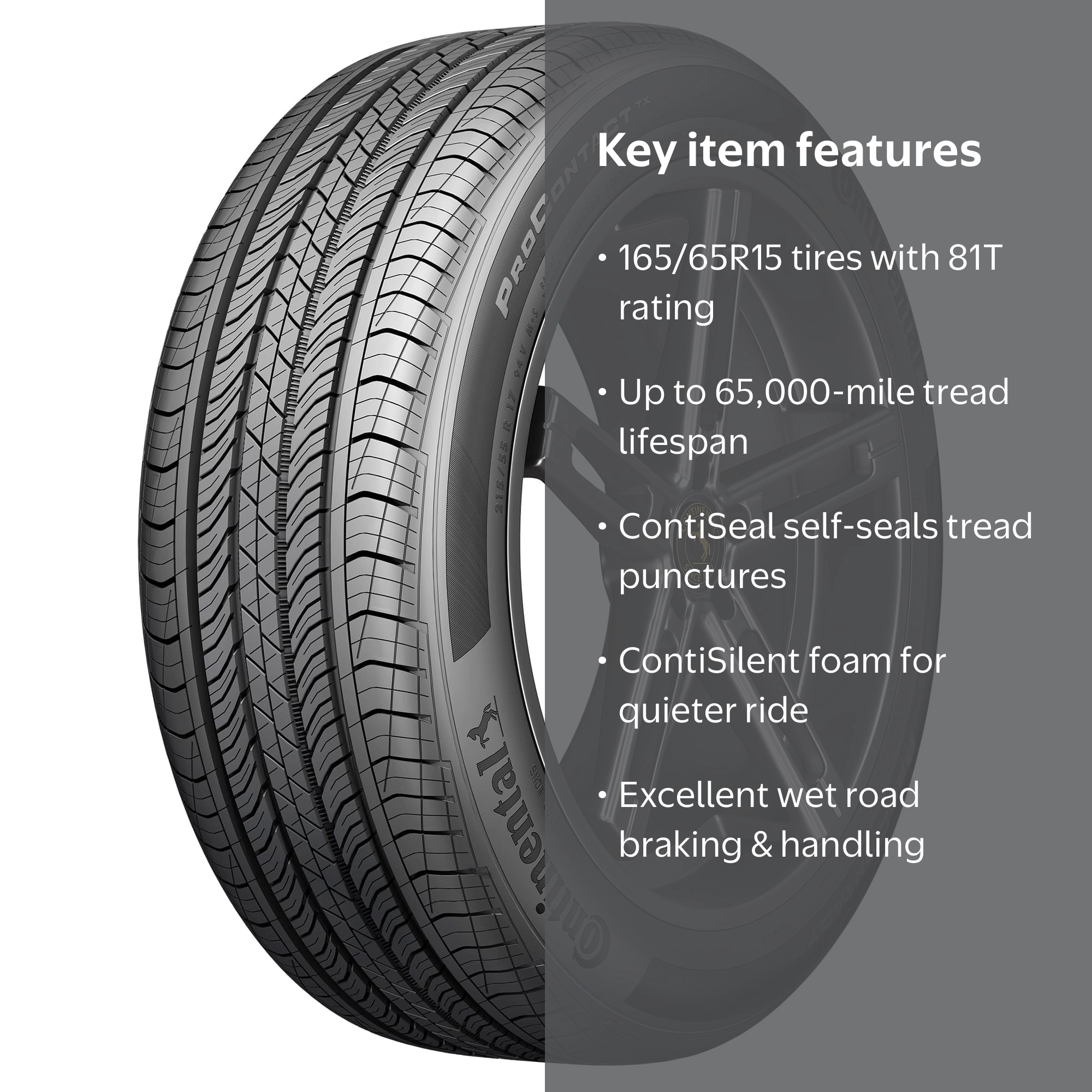 Continental ProContact TX All Season 165/65R15 81T Passenger Tire
