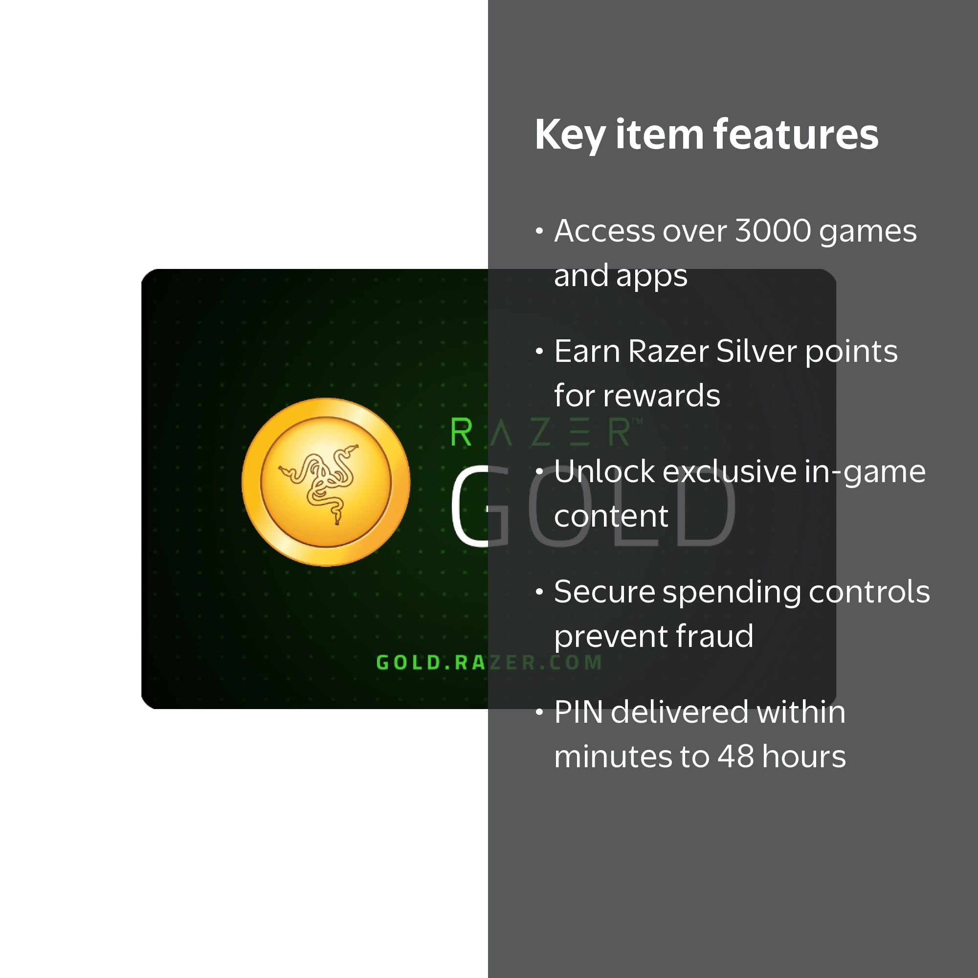 Razer Gold VGC $10 - $500 - [Digital] - Walmart.com
