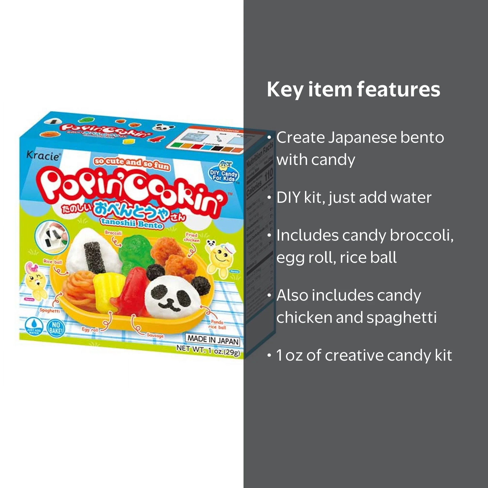 Kracie Popin Cookin DIY Candy Kit, Creative Dessert Play Food
