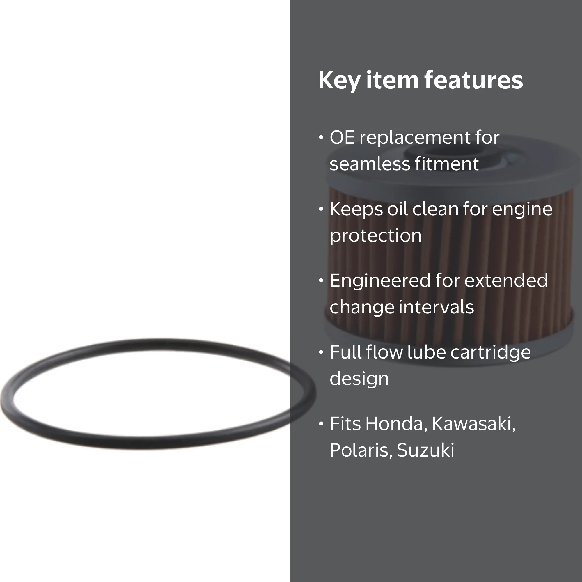 FRAM Motorcycle/ATV Oil Filter, CH6015 for Select Honda, Kawasaki