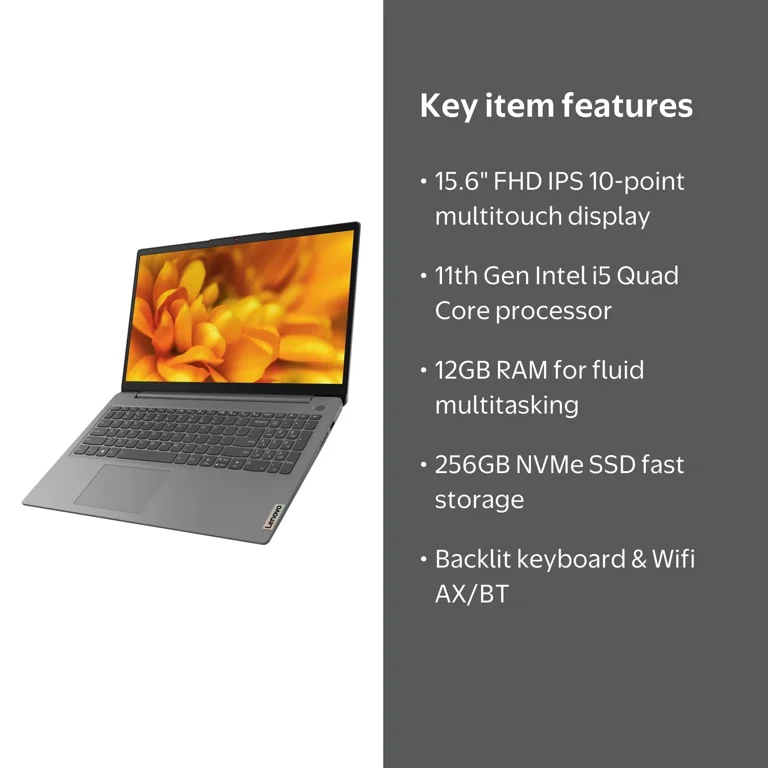 Lenovo, Laptop, Intel i5-1135G7, 15.6-inch FHD Touch Screen