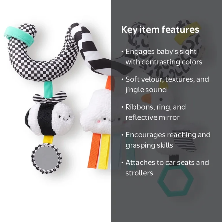 Itzy Bitzy Spiral™ High Contrast Car Seat and Stroller Toy