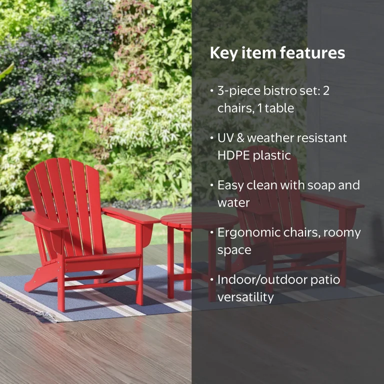 Westin Outdoor Weather Resistant HDPE Plastic Adirondack Chair
