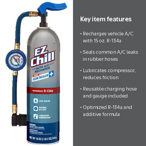 EZ Chill R-134a AC Recharge Kit with Leak Sealer Plus - Walmart.com