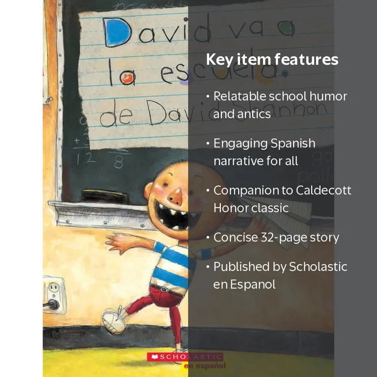Scholastic, David Va a la Escuela, Spanish Edition - Walmart.com