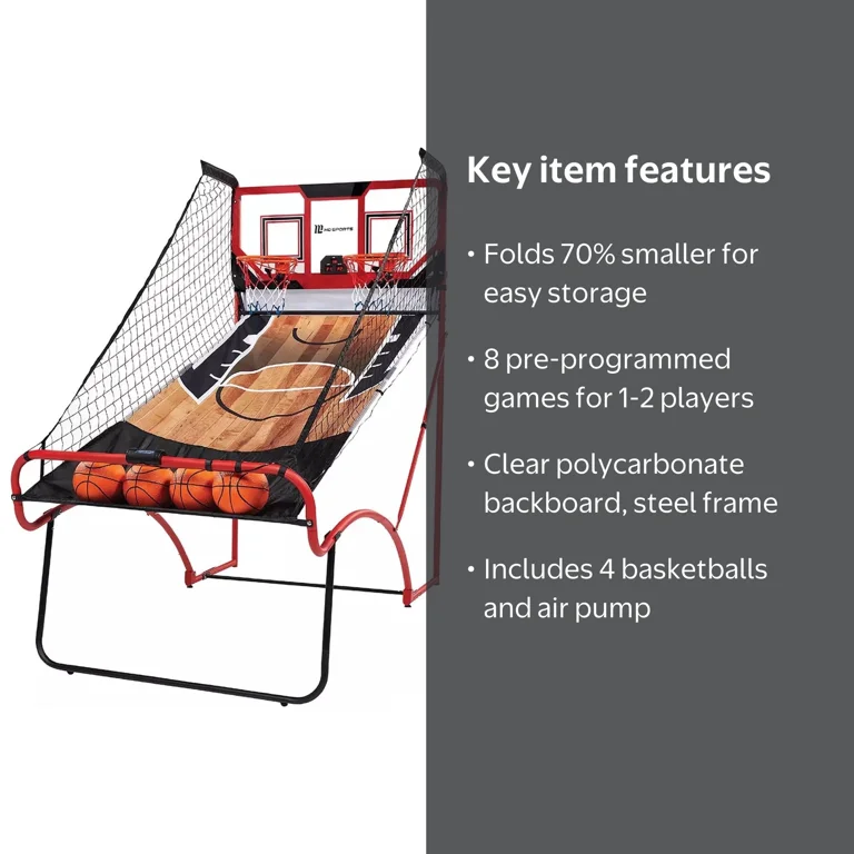 MD Sports EZ-FOLD 2-Player Indoor Arcade Dual Shot Scoring