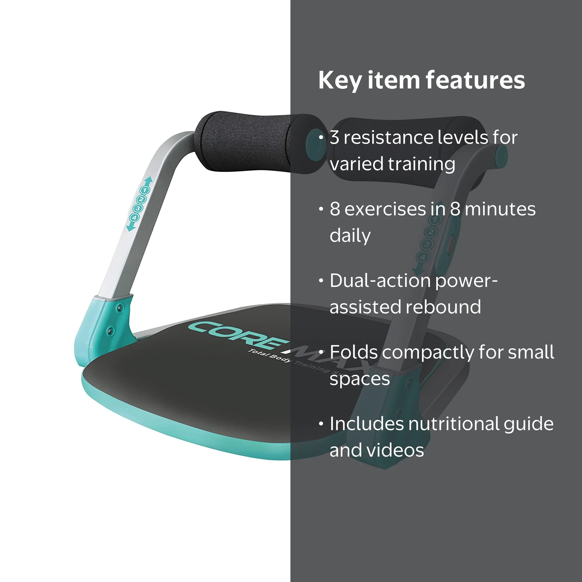 Core Max Smart Abs and Total Body Workout Cardio Home Gym