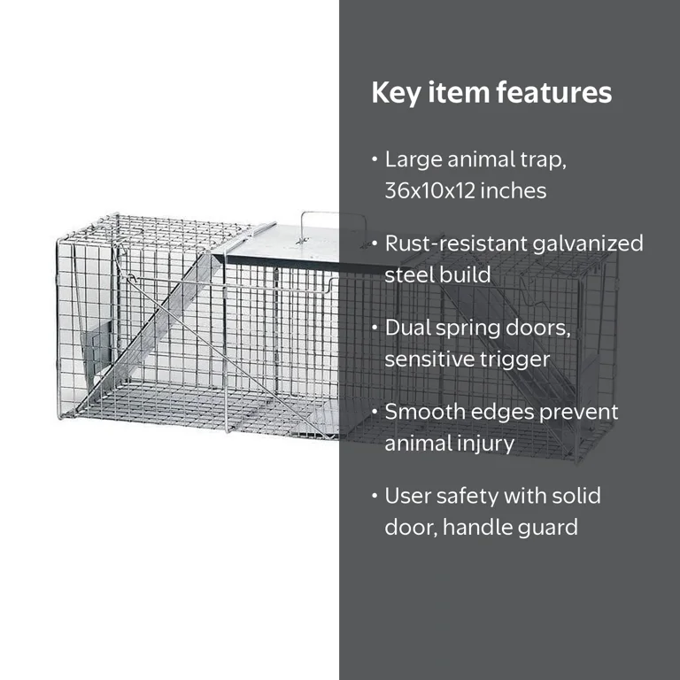 Havahart, Live Animal Trap, 2-Door Groundhog Raccoon Opossum Cage
