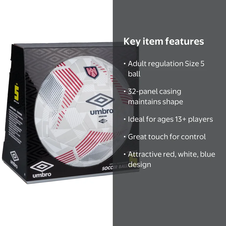 Umbro Size 5 Americana Soccer Ball 32 Panels Durable Practice and