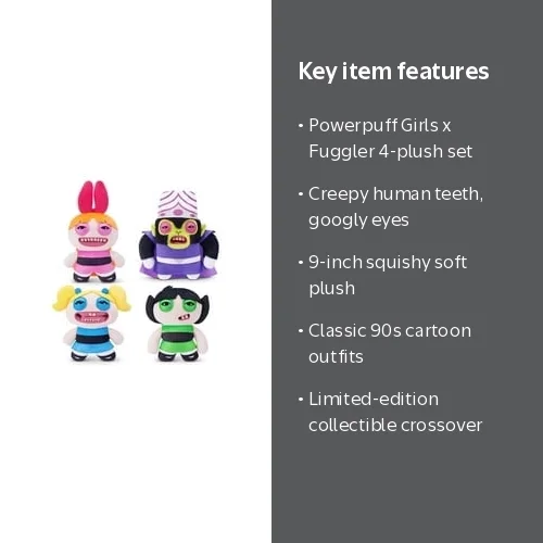 Fuggler Powerpuff Girls Plush Toy, Set of 4, Multicolor - Walmart.com