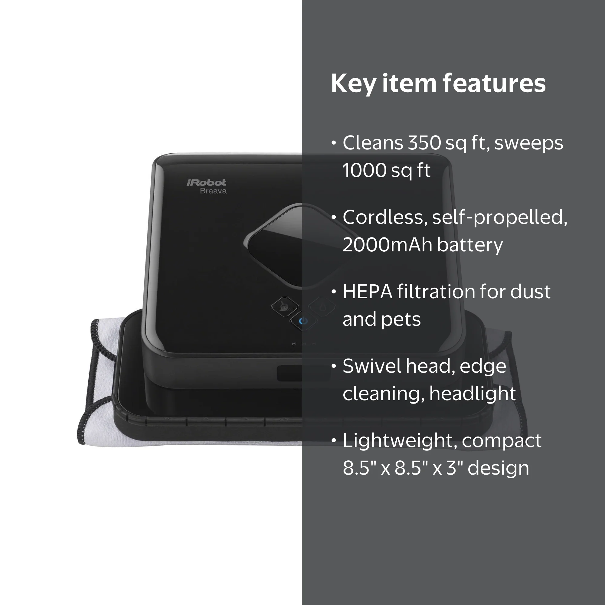 iRobot Braava 380t Floor Mopping Robot - Walmart.com