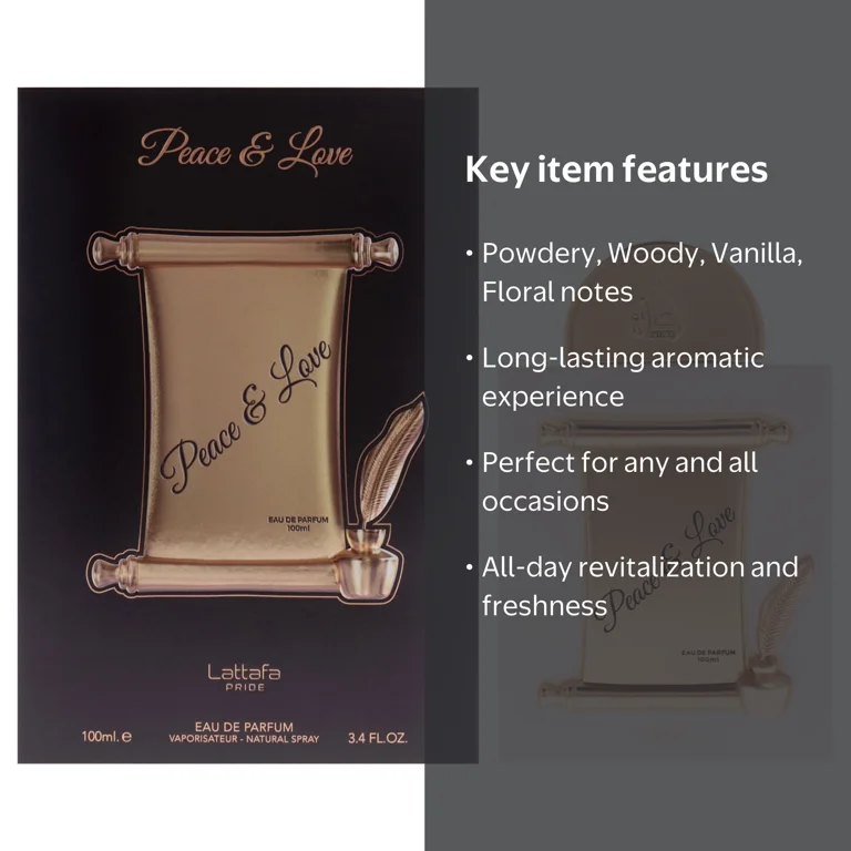 Lattafa Pride - Peace and Love, EDP Spray, 3.4 oz, Long-Lasting