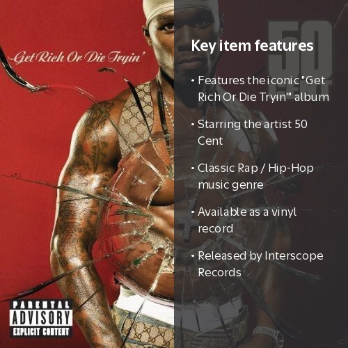 洋楽 50 Cent Get Rich Or Die Tryin' LP k2-_432c8415-55fc-49ba-b3fd-