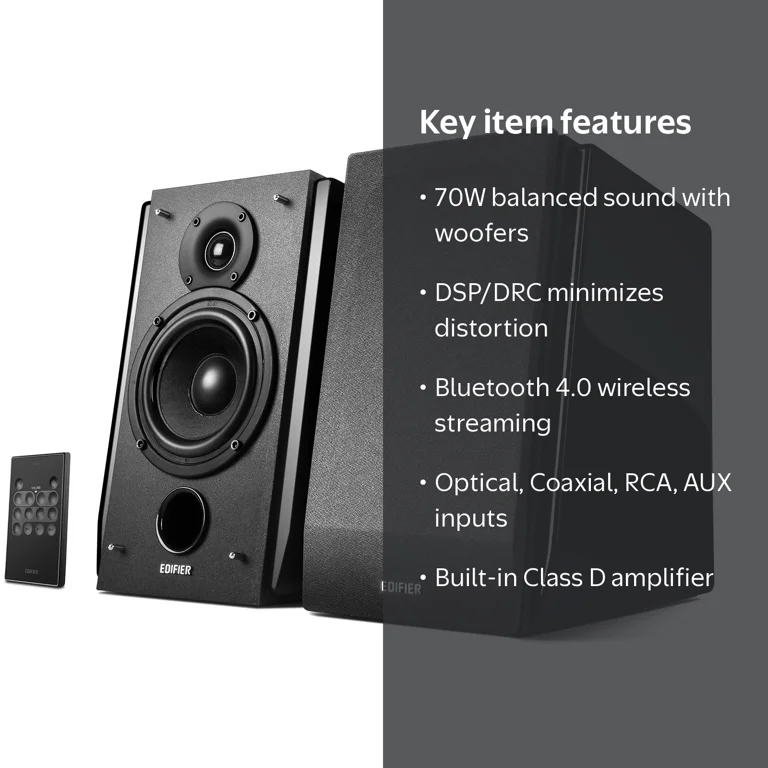 Edifier, Active Bookshelf Speakers, R1850DB, Bluetooth Optical