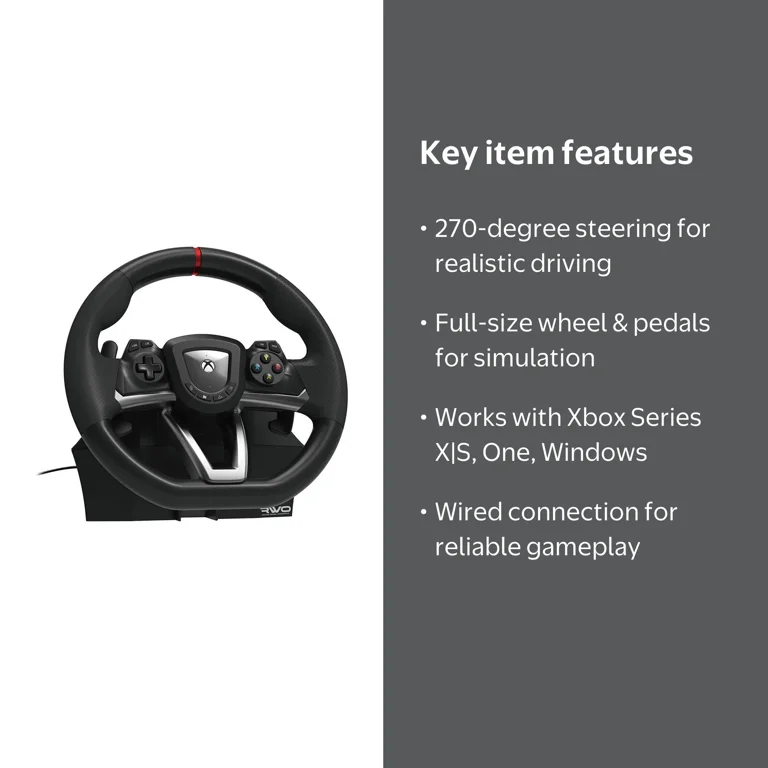HORI, Racing Wheel Overdrive, Xbox Series X/S, Wired, Black