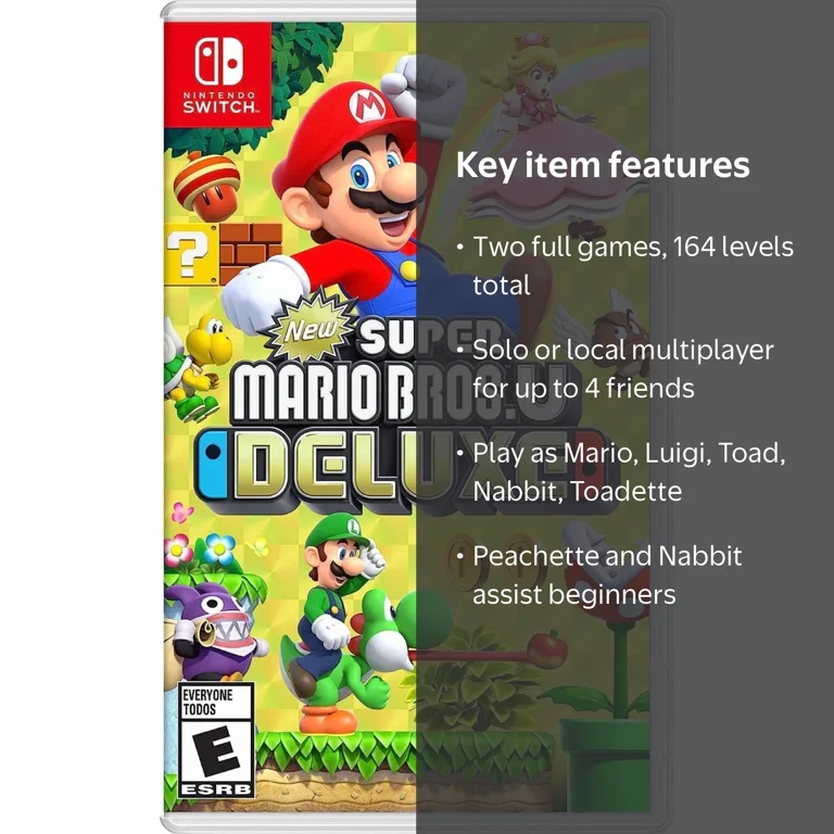 Nintendo, New Super Mario Bros. U Deluxe, Family-Friendly Nintendo, New Super Mario Bros. U Deluxe, Family-Friendly