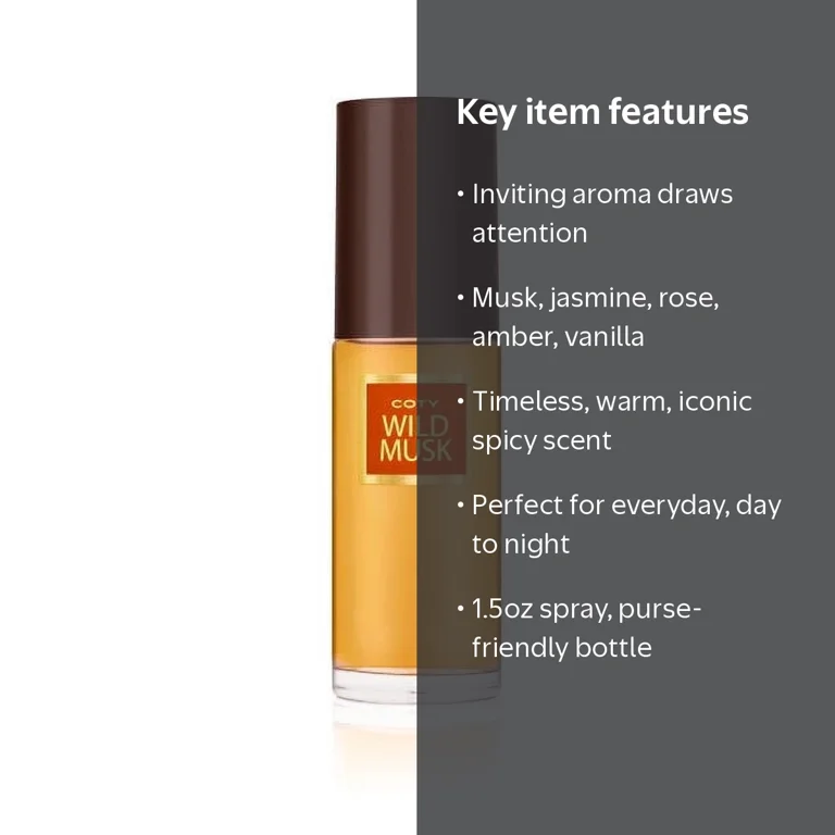 Wild Musk, Cologne Spray for Women, 1.5oz, Feminine Scent