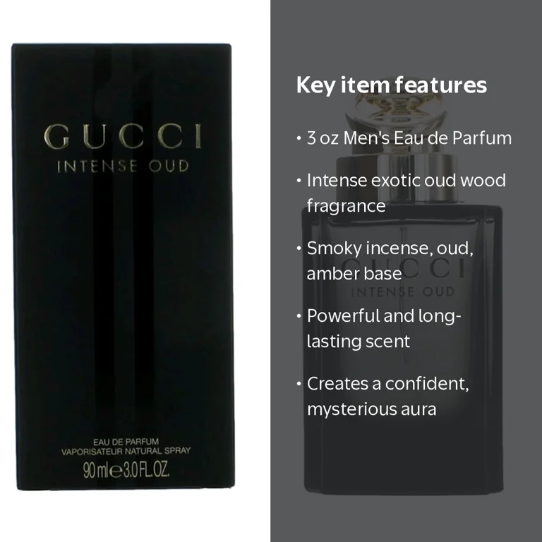 Gucci, Intense Oud EDP Spray for Men, 3 oz, Exotic Fragrance