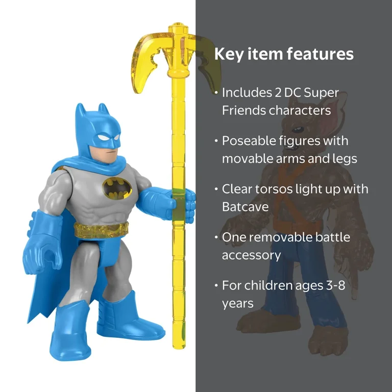Imaginext DC Super Friends Batman Figure Set with Man-Bat and