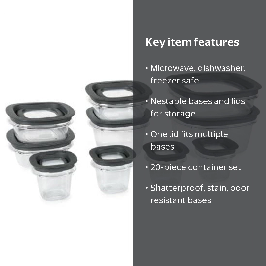 Rubbermaid Premier 20-Piece Food Storage Set with Container Lids