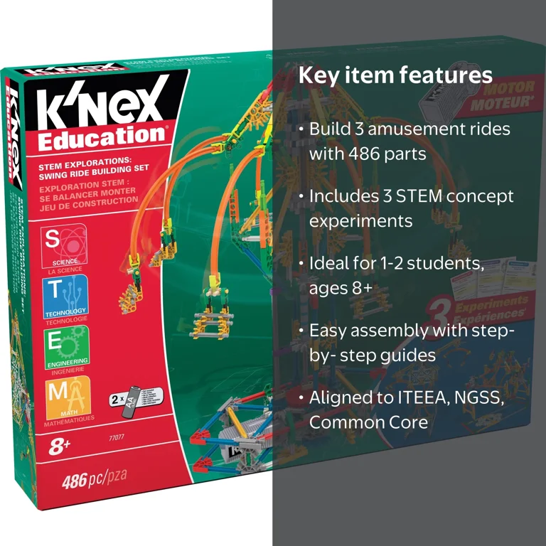 K'NEX STEM Explorations Swing Ride Building Set, 486 pcs - Walmart.com