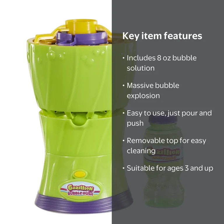 Gazillion Bubbles Rush, High-Powered Bubble Machine - Walmart.com