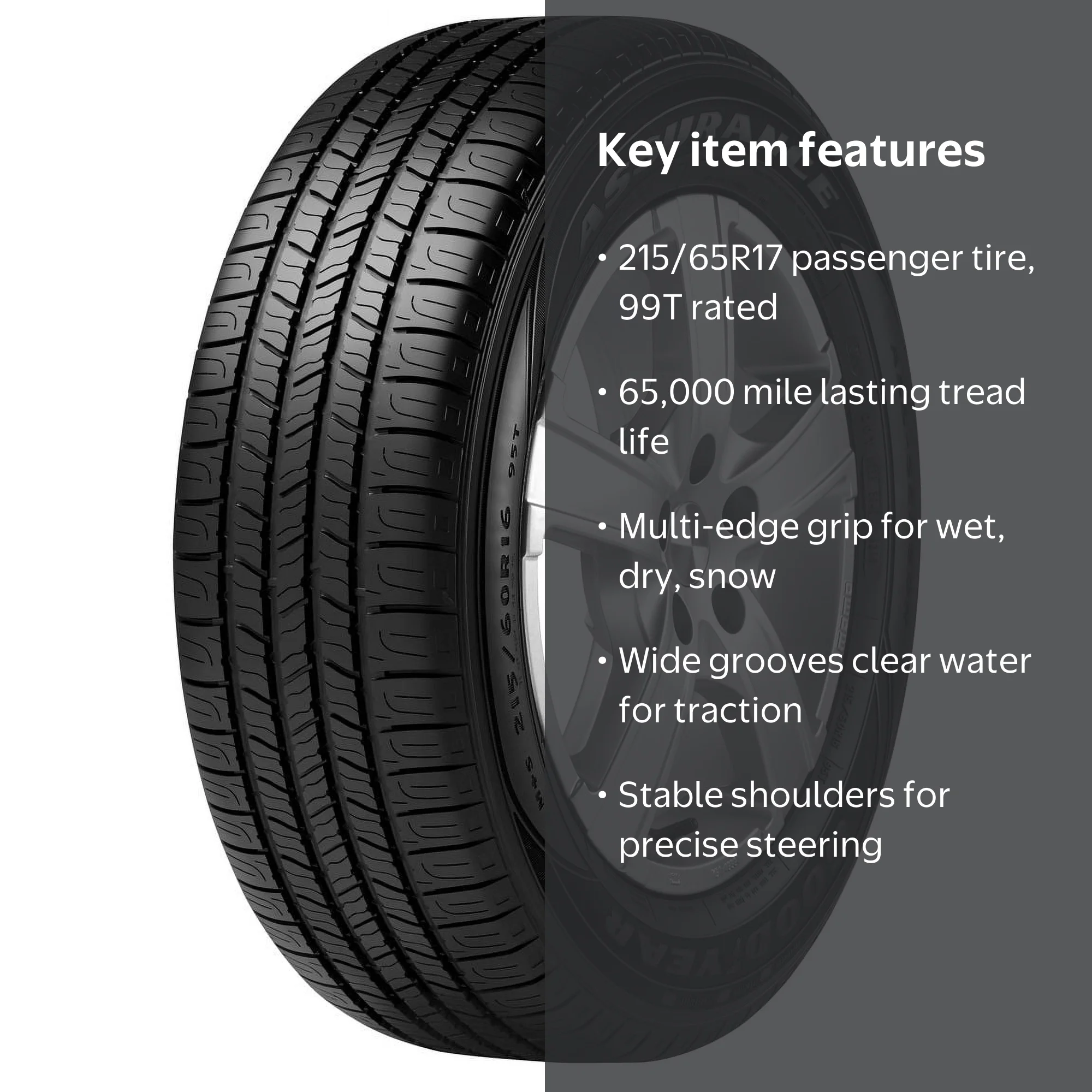 Goodyear Assurance 215/65R17 99T All-Season Passenger Tire for