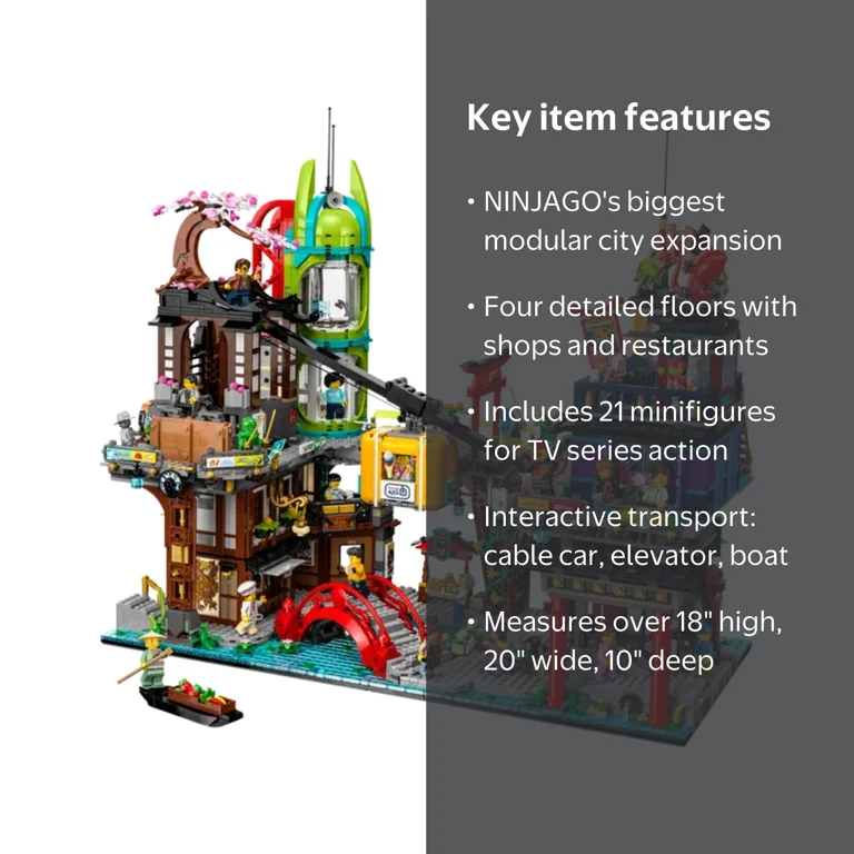 LEGO NINJAGO City Markets 71799 Building Set – Modular City