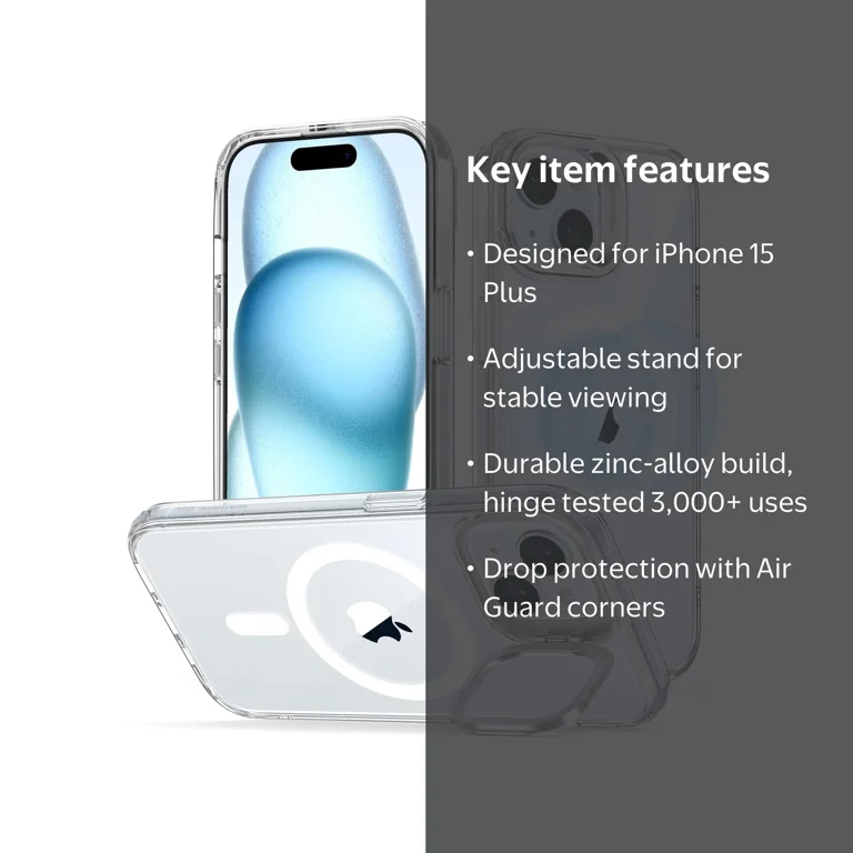 ESR MagSafe Bumper Cell Phone Case with Stash Stand for iPhone 15