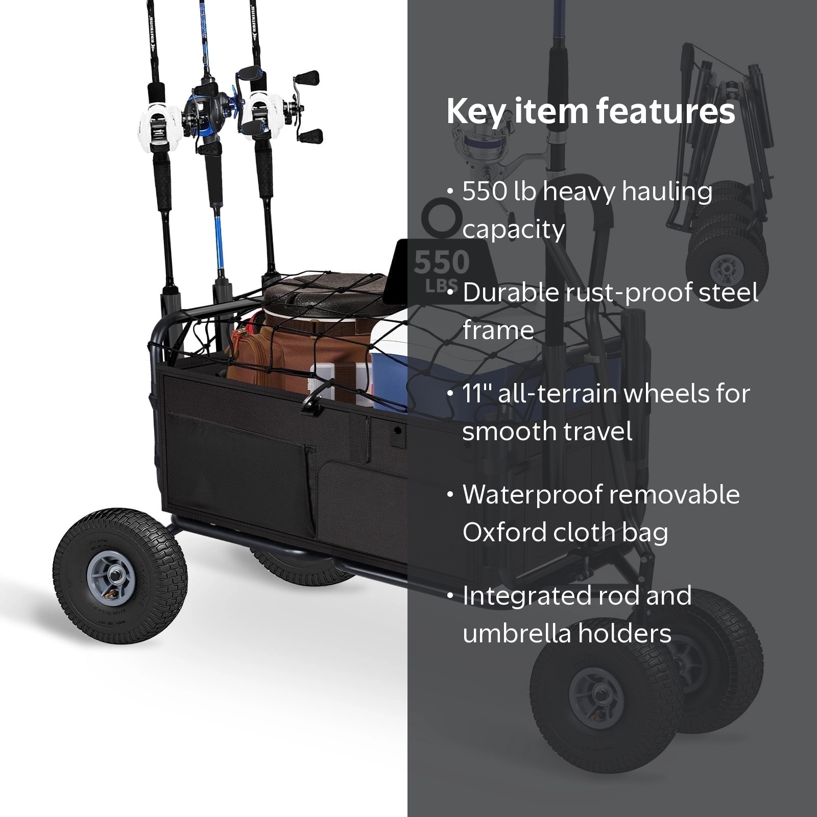 best collapsible fishing cart REDCAMP 49