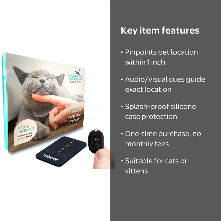 Tabcat v2 Pet Cat Tracker, Accurate, No Subscription Needed